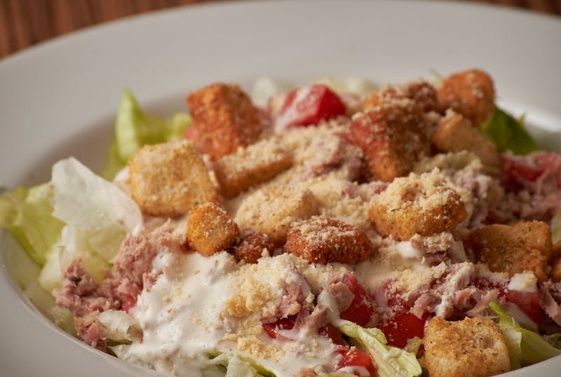 Classic Caesar salad with croutons