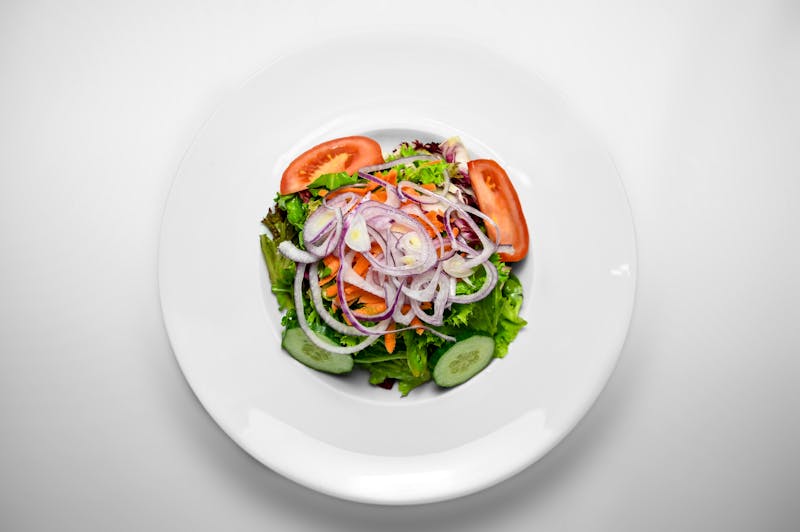 Garden fresh salad with mixed greens
